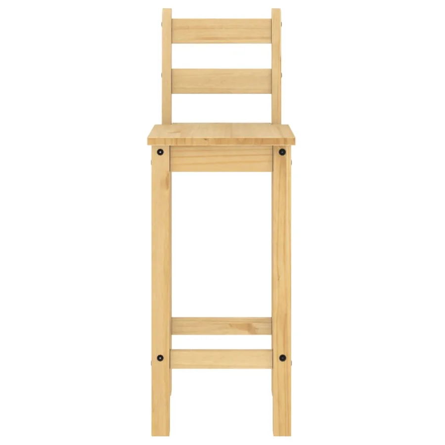 Ensemble de bar 3 pcs Bois de pin massif - 6