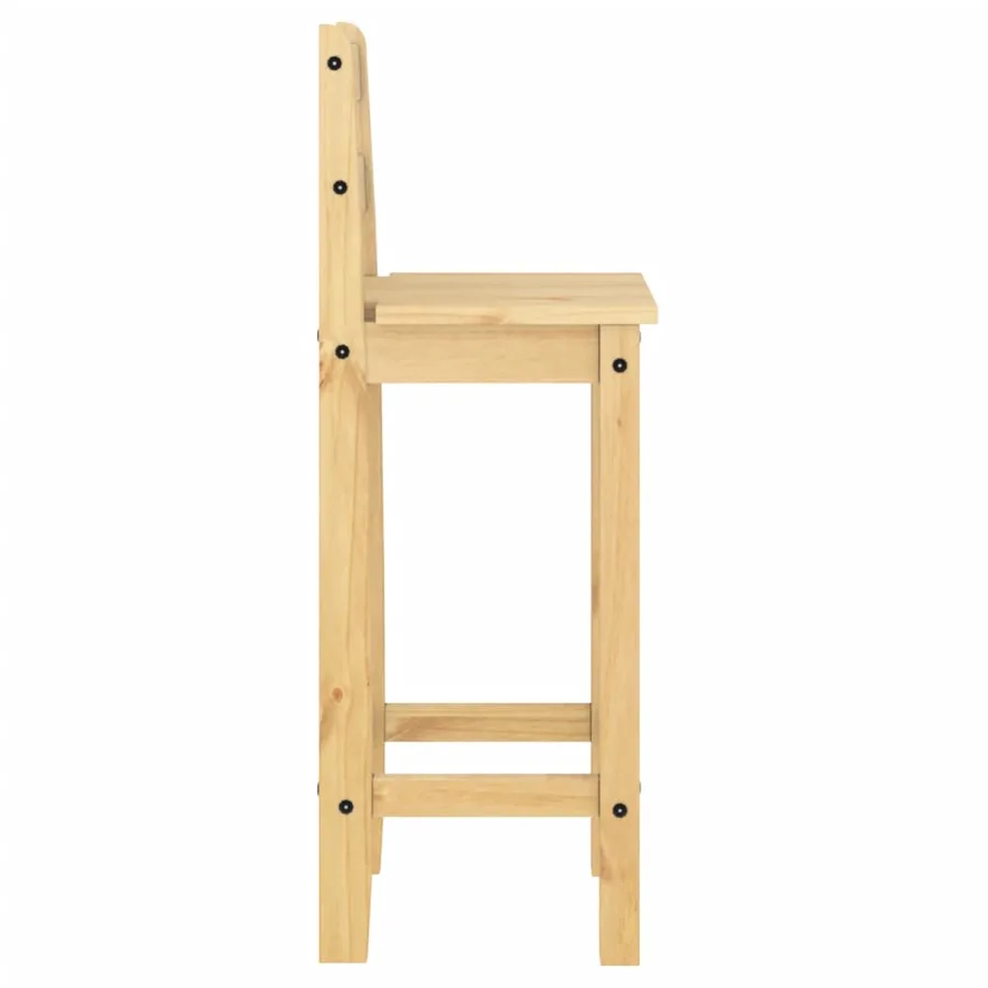 Ensemble de bar 3 pcs Bois de pin massif - 7