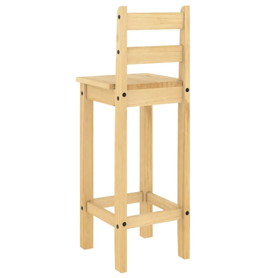 Ensemble de bar 3 pcs Bois de pin massif - 8
