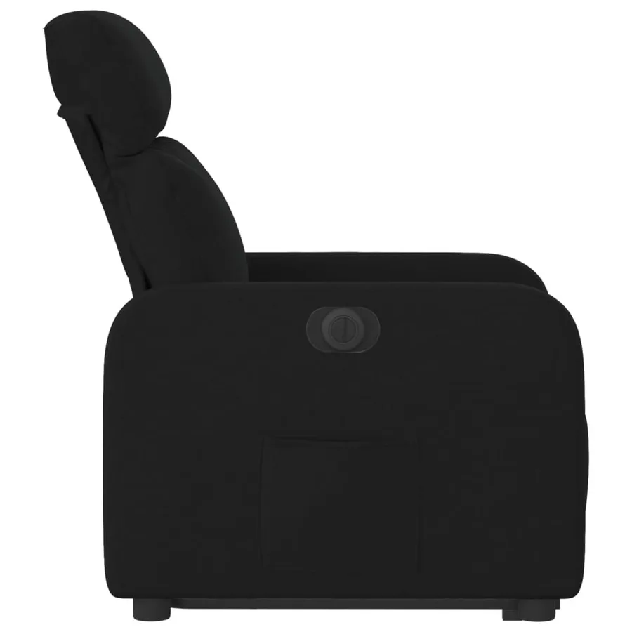 Fauteuil inclinable électrique noir tissu - 10