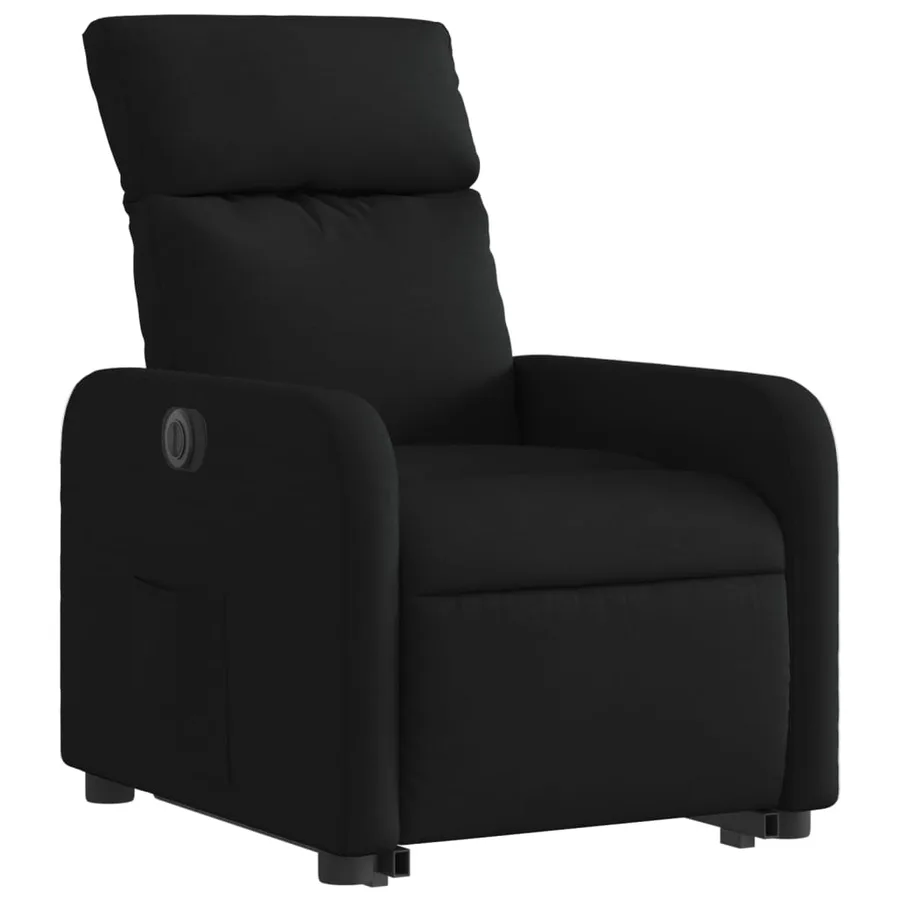 Fauteuil inclinable électrique noir tissu - 4