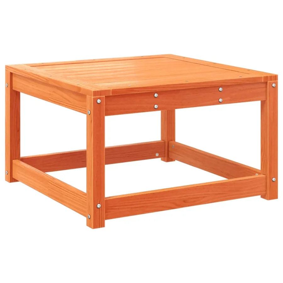 Repose-pied de jardin avec coussins bois massif de pin - 4