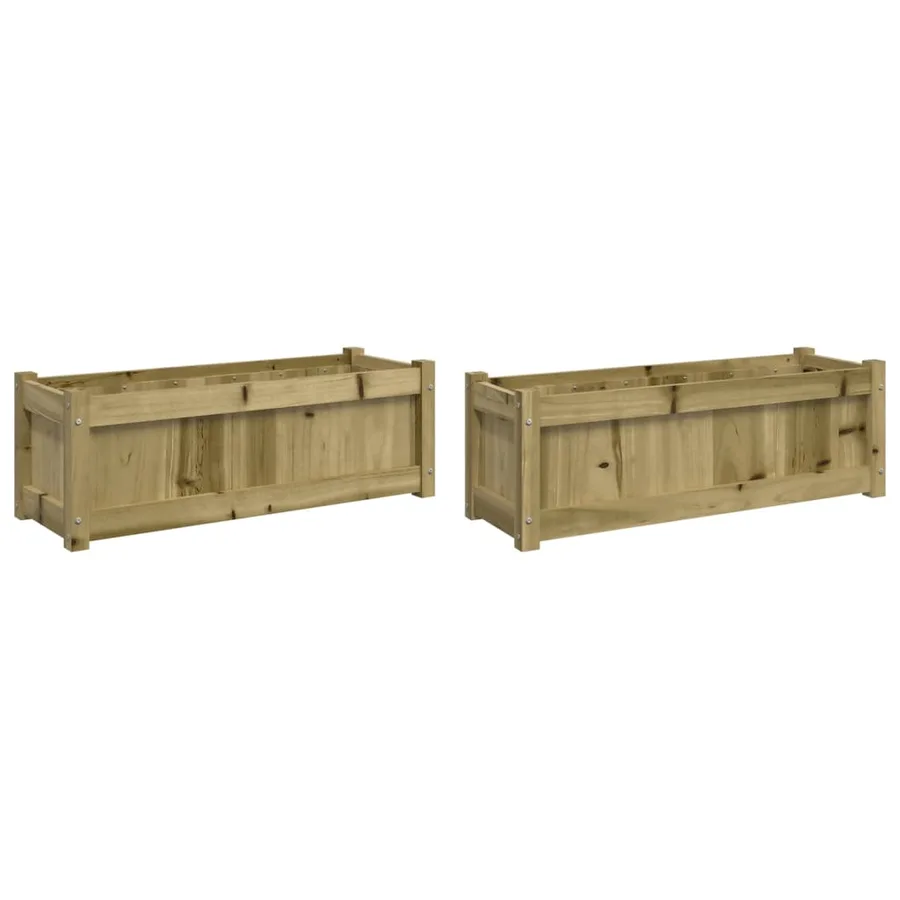 Jardinières 2 pcs bois de pin imprégné - 2