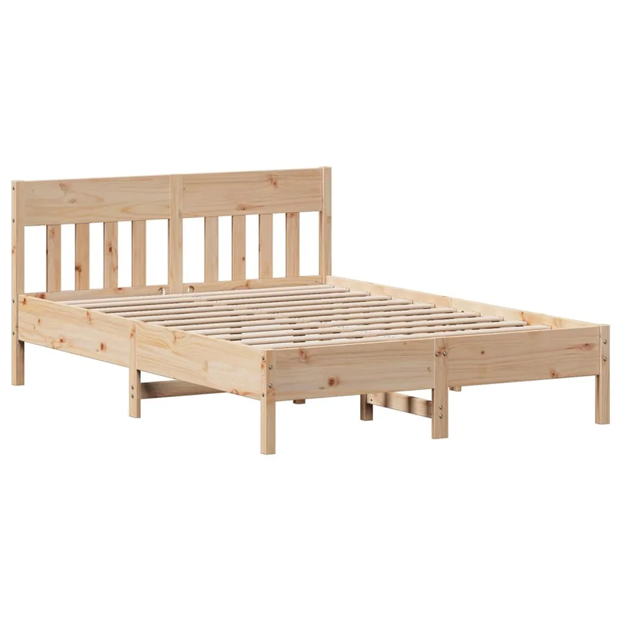 Cadre de lit sans matelas 140x200 cm bois massif de pin - 2