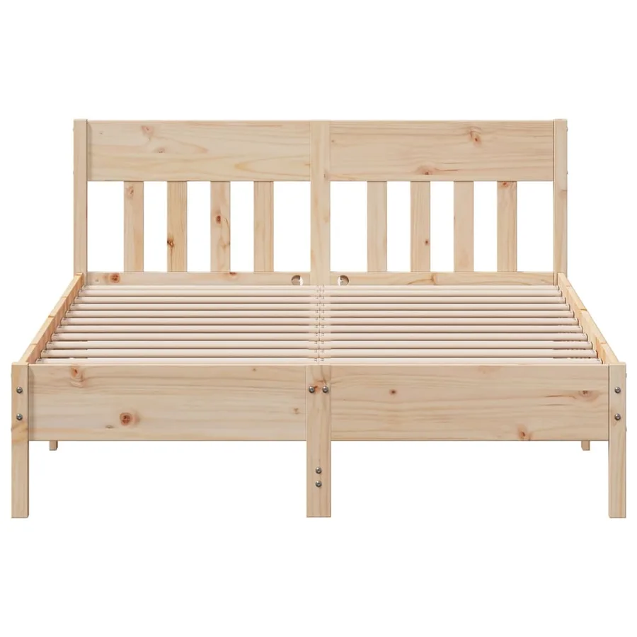 Cadre de lit sans matelas 140x200 cm bois massif de pin - 4
