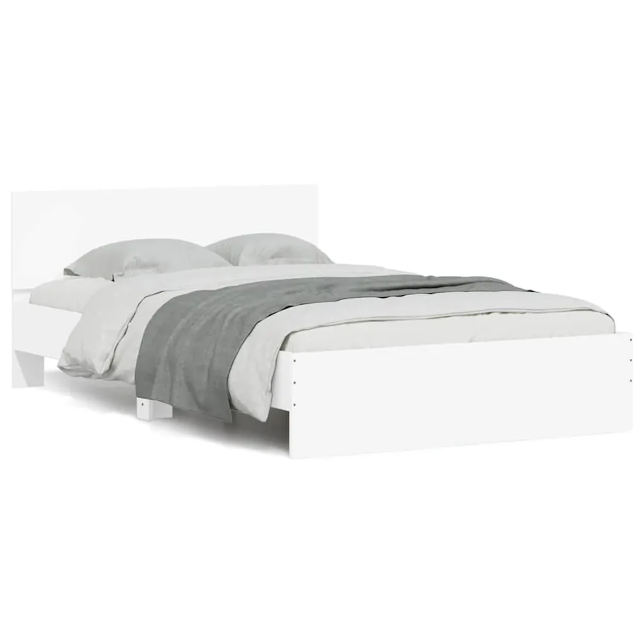 Cadre de lit sans matelas blanc 120x200 cm - 2