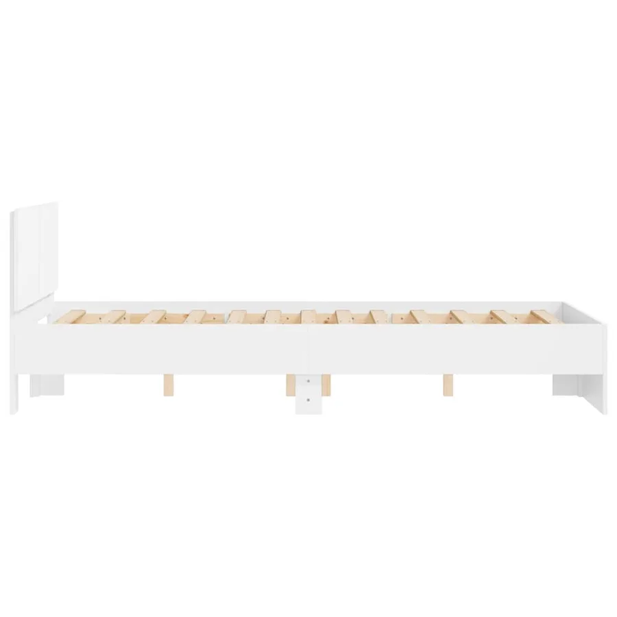 Cadre de lit sans matelas blanc 120x200 cm - 6