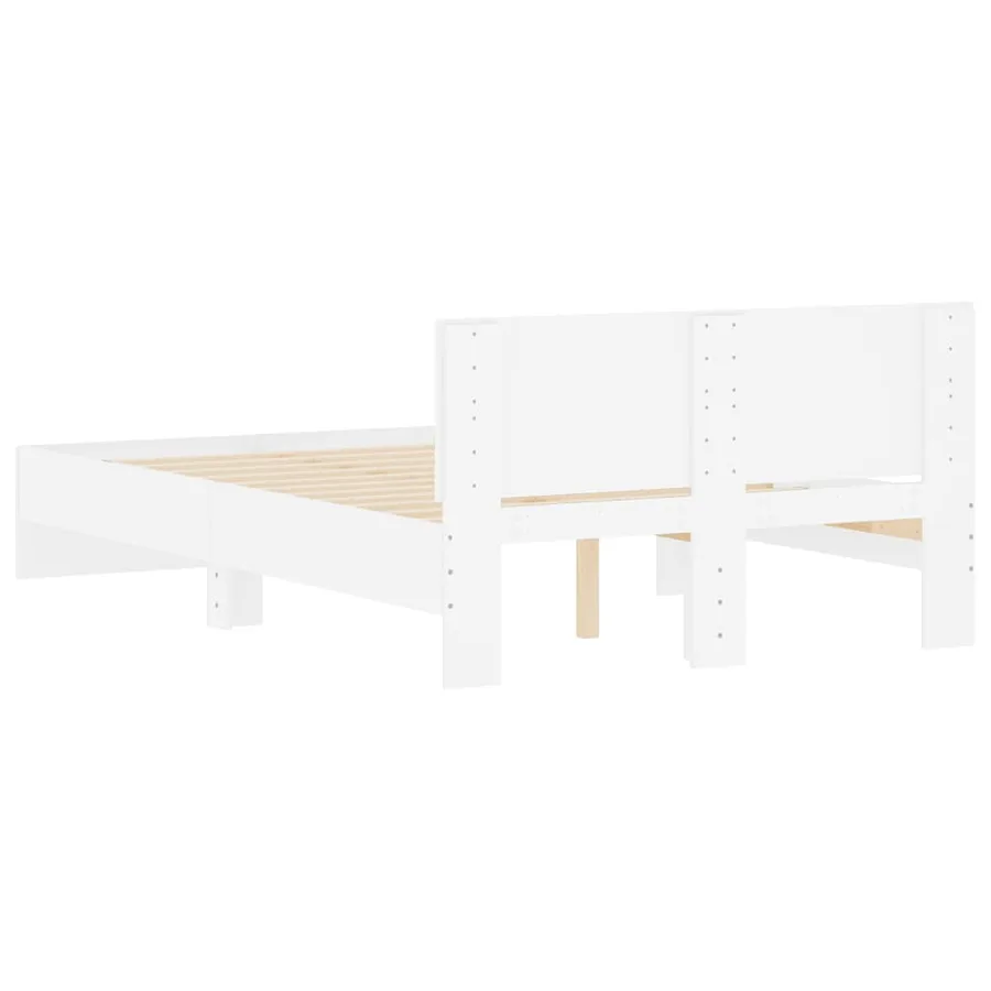 Cadre de lit sans matelas blanc 120x200 cm - 7