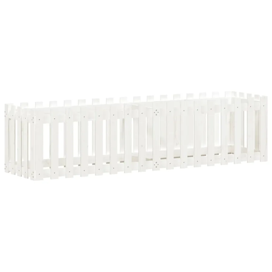 Lit surélevé de jardin design de clôture 200x50x50cm pin massif - 4