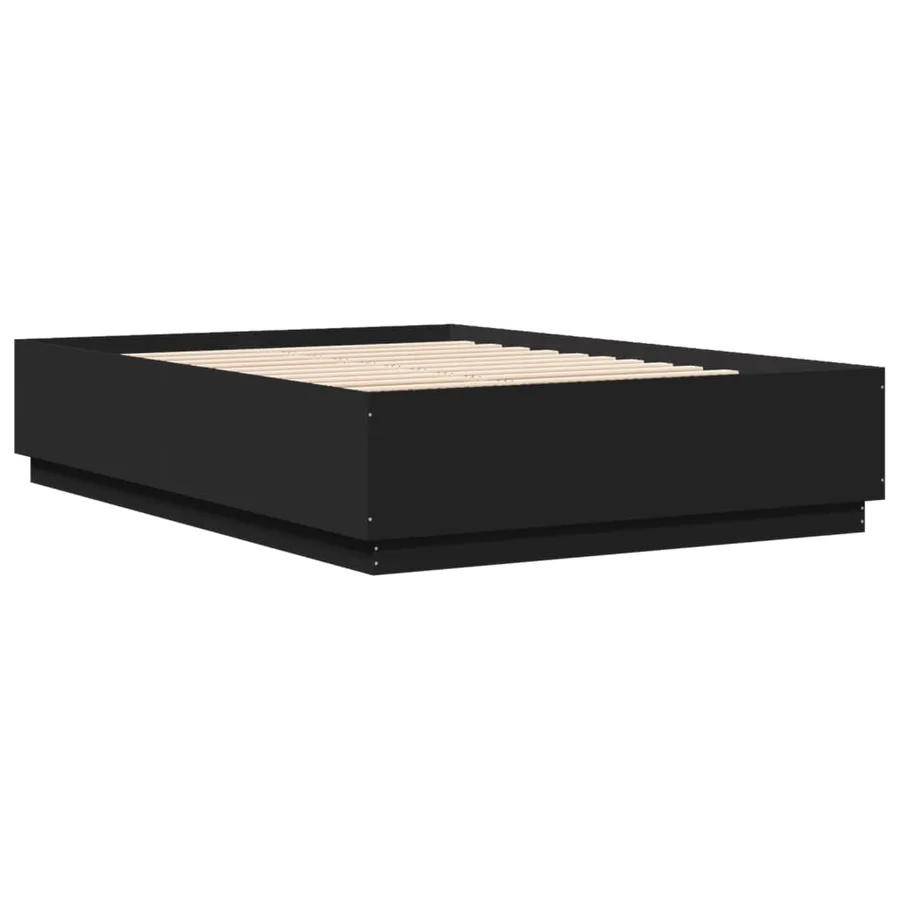 Cadre de lit sans matelas noir 150x200 cm - 3