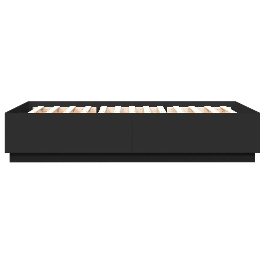 Cadre de lit sans matelas noir 150x200 cm - 5