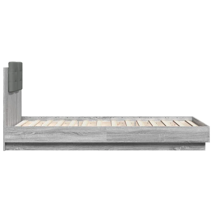 Cadre de lit sans matelas sonoma gris 90x190 cm - 5
