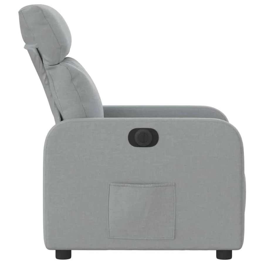 Fauteuil inclinable électrique Gris clair Tissu - 10