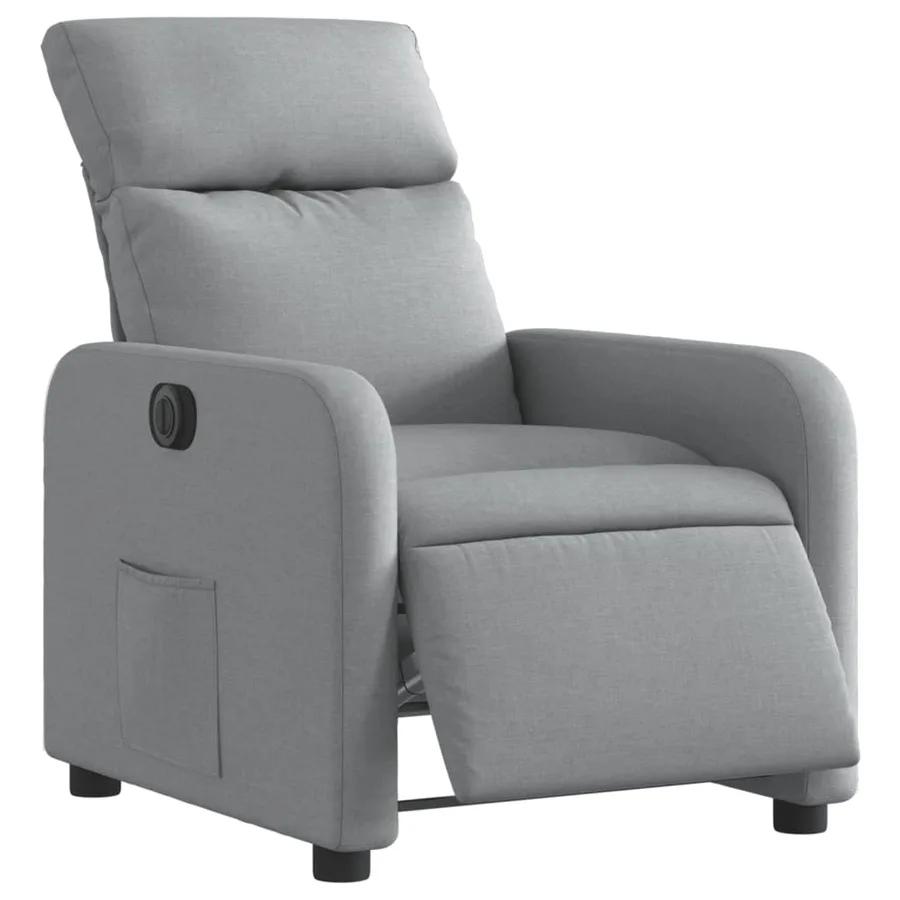 Fauteuil inclinable électrique Gris clair Tissu - 3