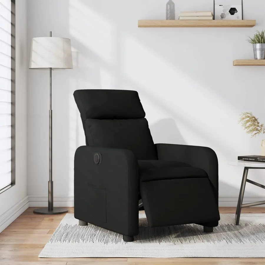 Fauteuil inclinable électrique Noir Tissu - 16
