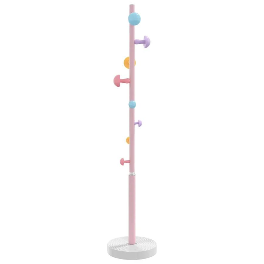Porte-manteau rose 172 cm fer enduit de poudre - 2