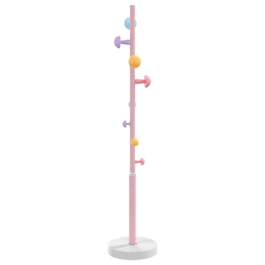 Porte-manteau rose 172 cm fer enduit de poudre - 6