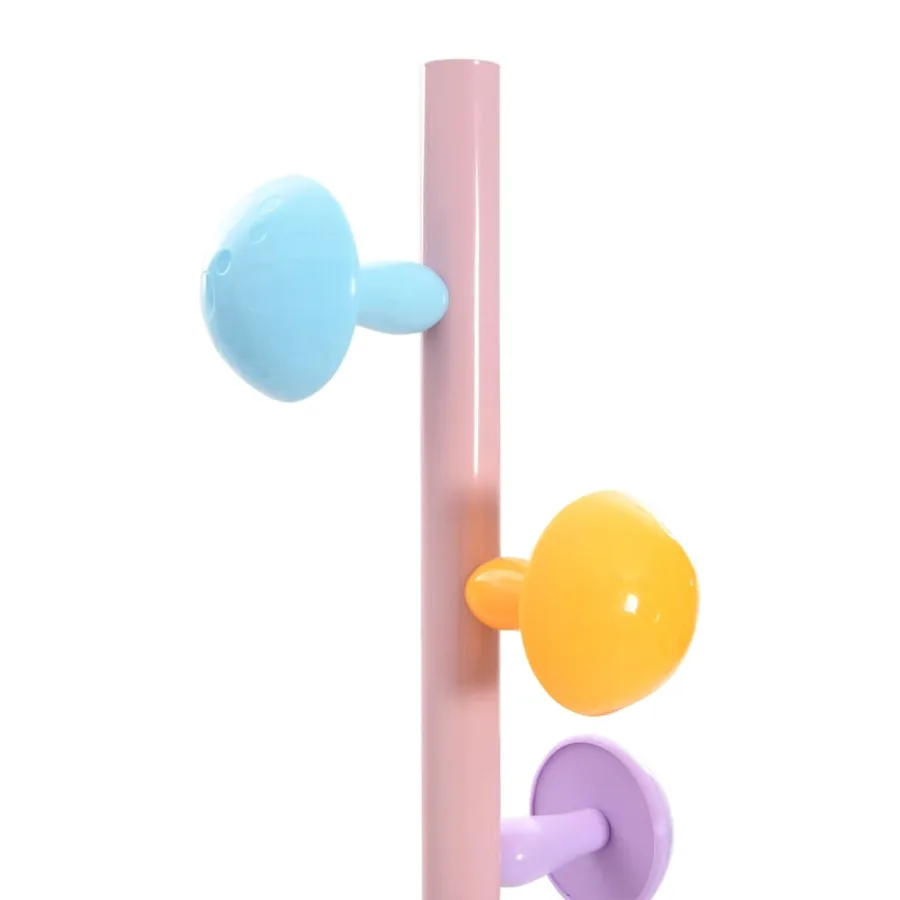 Porte-manteau rose 172 cm fer enduit de poudre - 7