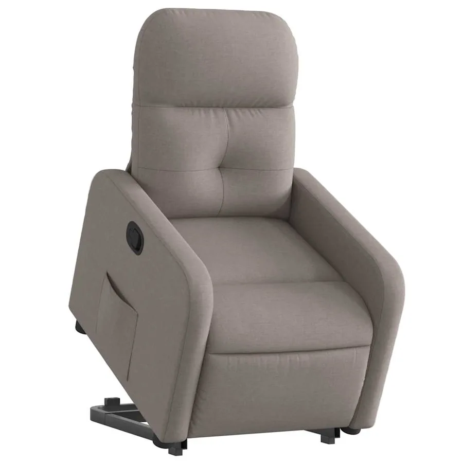 Fauteuil inclinable taupe tissu - 3