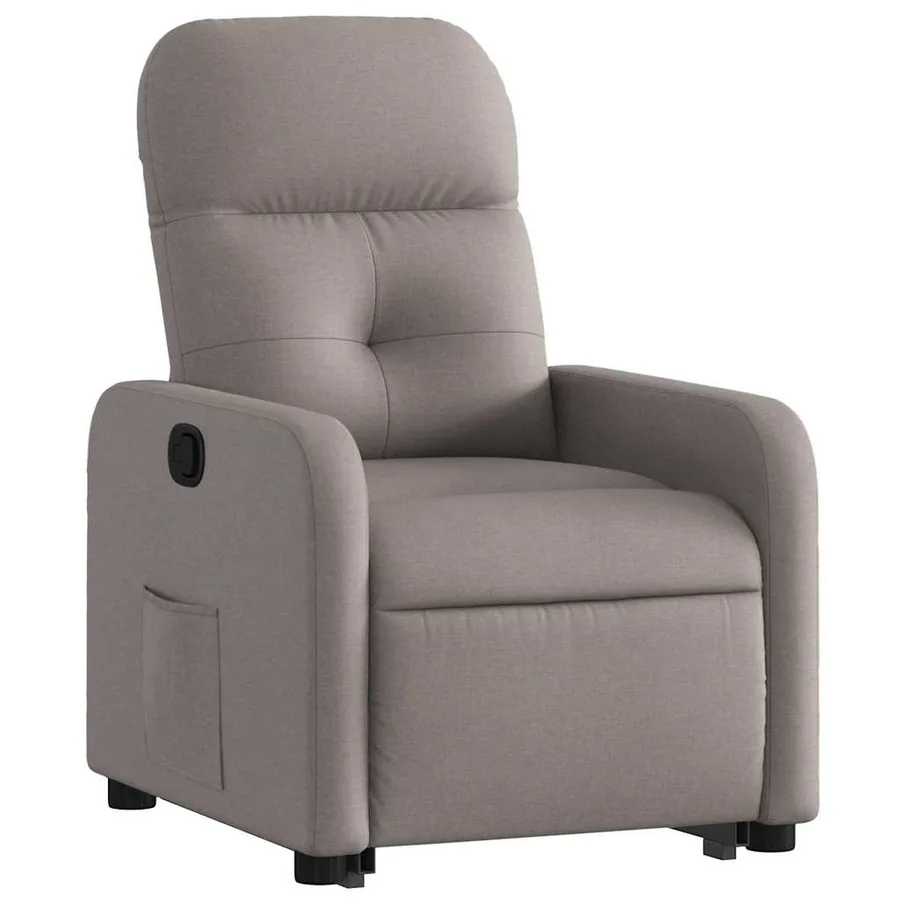 Fauteuil inclinable taupe tissu - 4