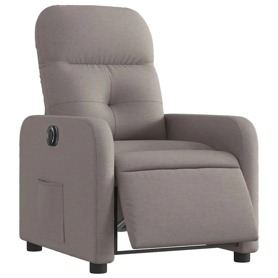 Fauteuil inclinable électrique Taupe Tissu - 3