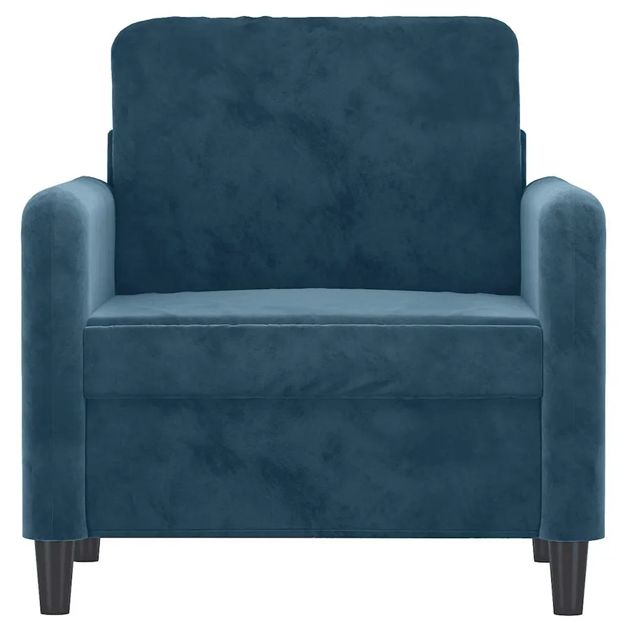 Fauteuil Bleu 60 cm Velours - 3