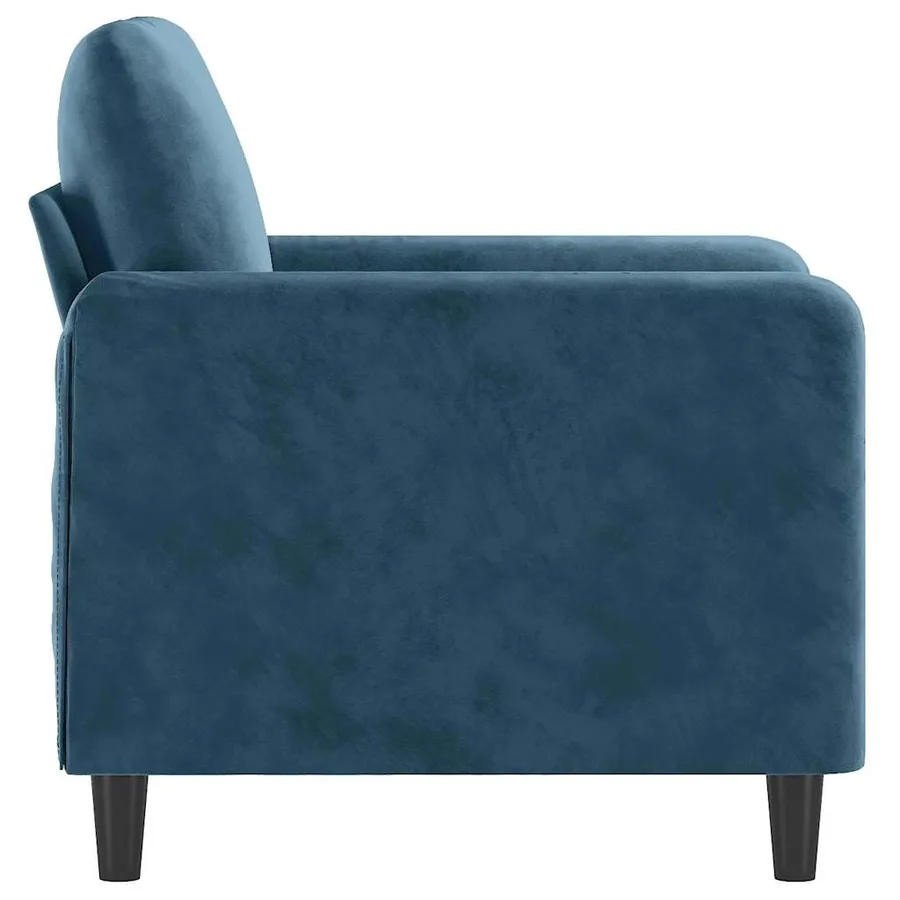Fauteuil Bleu 60 cm Velours - 4
