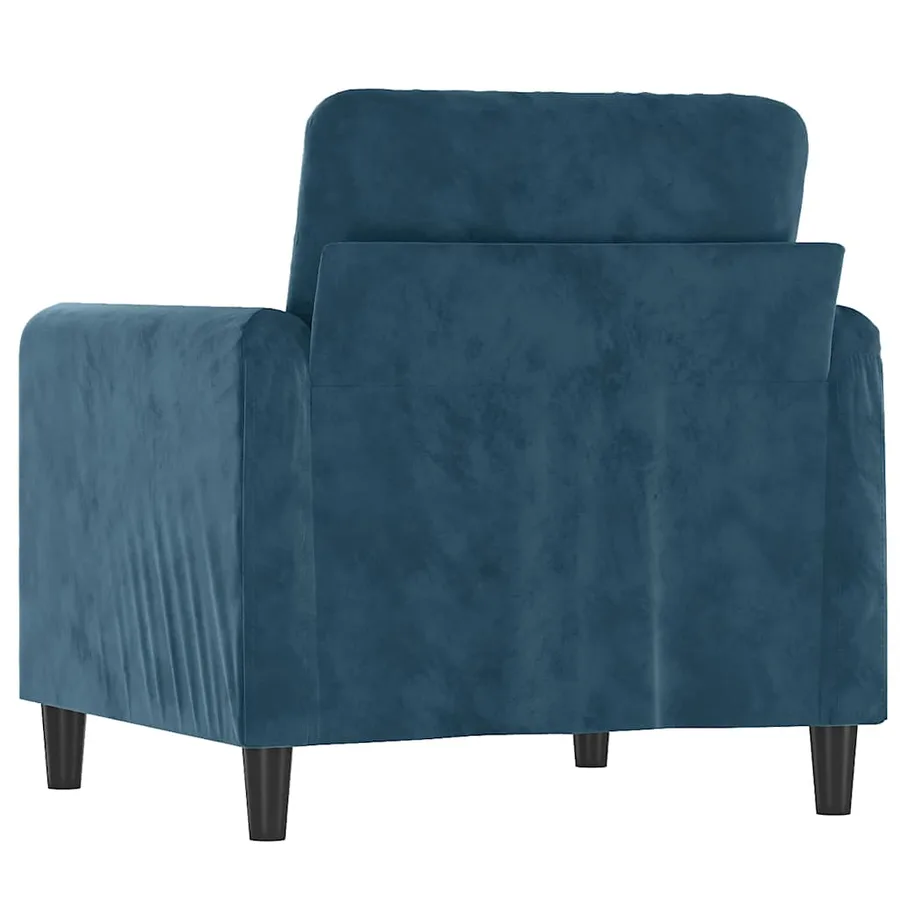 Fauteuil Bleu 60 cm Velours - 5
