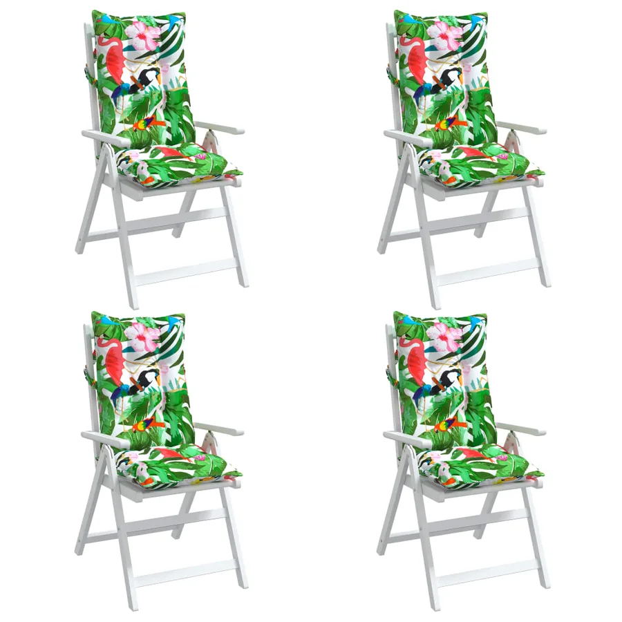Coussins de chaise à dossier haut lot de 4 multicolore - 4