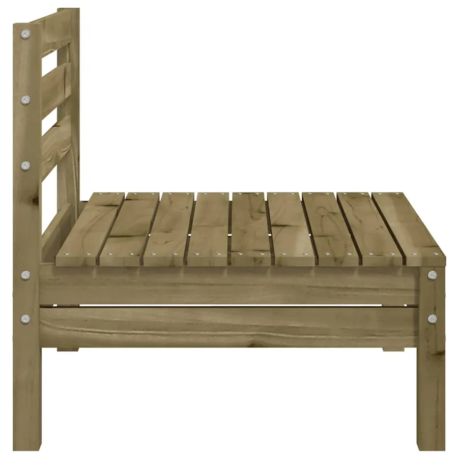 Canapé de jardin sans accoudoirs bois pin imprégné - 5