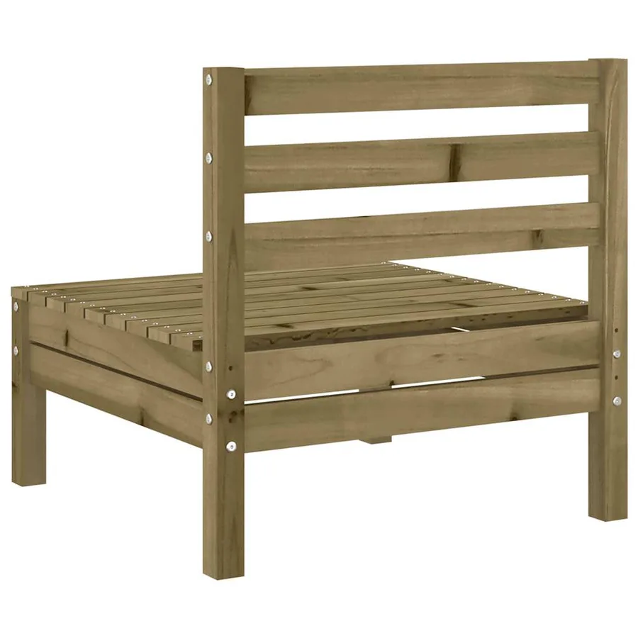 Canapé de jardin sans accoudoirs bois pin imprégné - 6