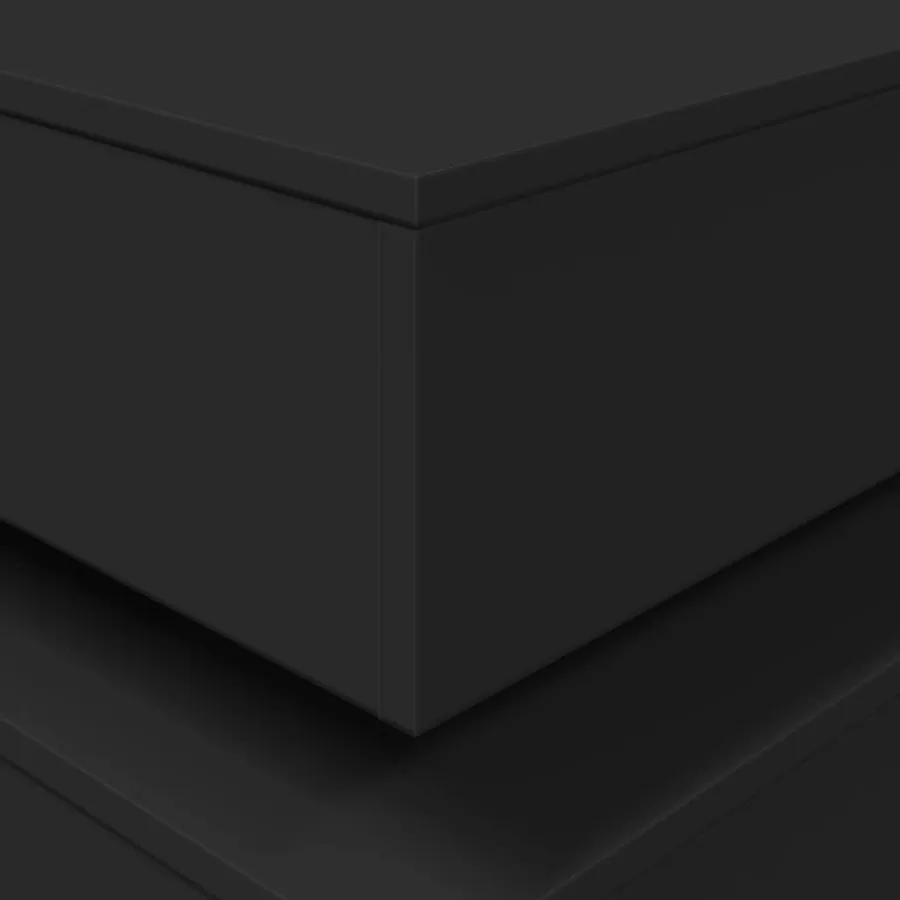 Table basse avec lumières LED noir 90x50x40 cm - 10