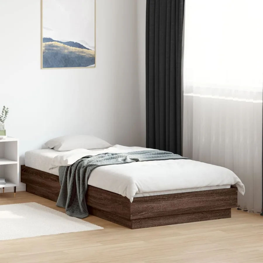Cadre de lit sans matelas avec lumières LED 75x190 cm - 4