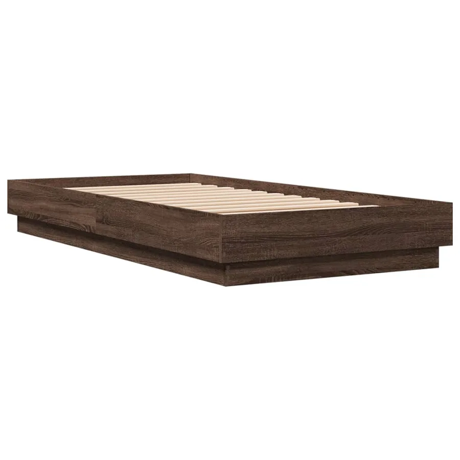 Cadre de lit sans matelas avec lumières LED 75x190 cm - 8