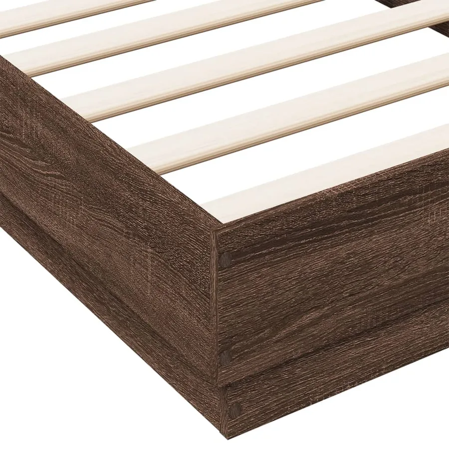 Cadre de lit sans matelas avec lumières LED 75x190 cm - 9
