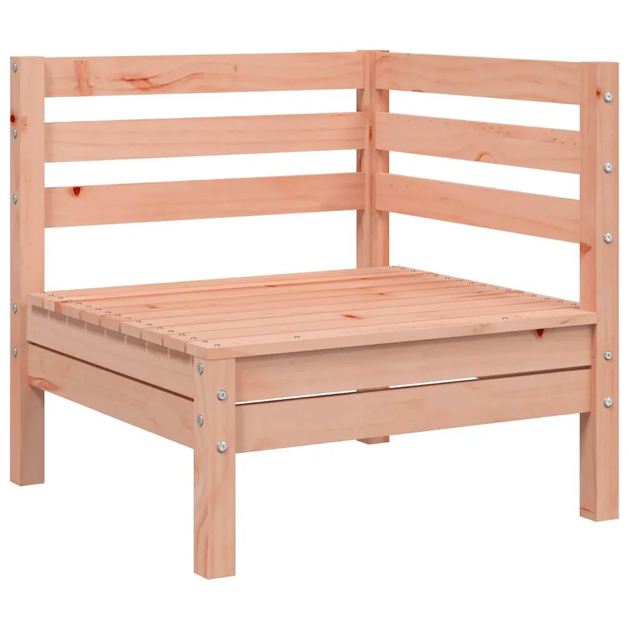 Canapé de jardin 2 places avec repose-pied bois massif douglas - 5