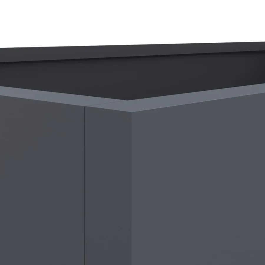 Jardinière anthracite 62x40x39 cm acier - 8