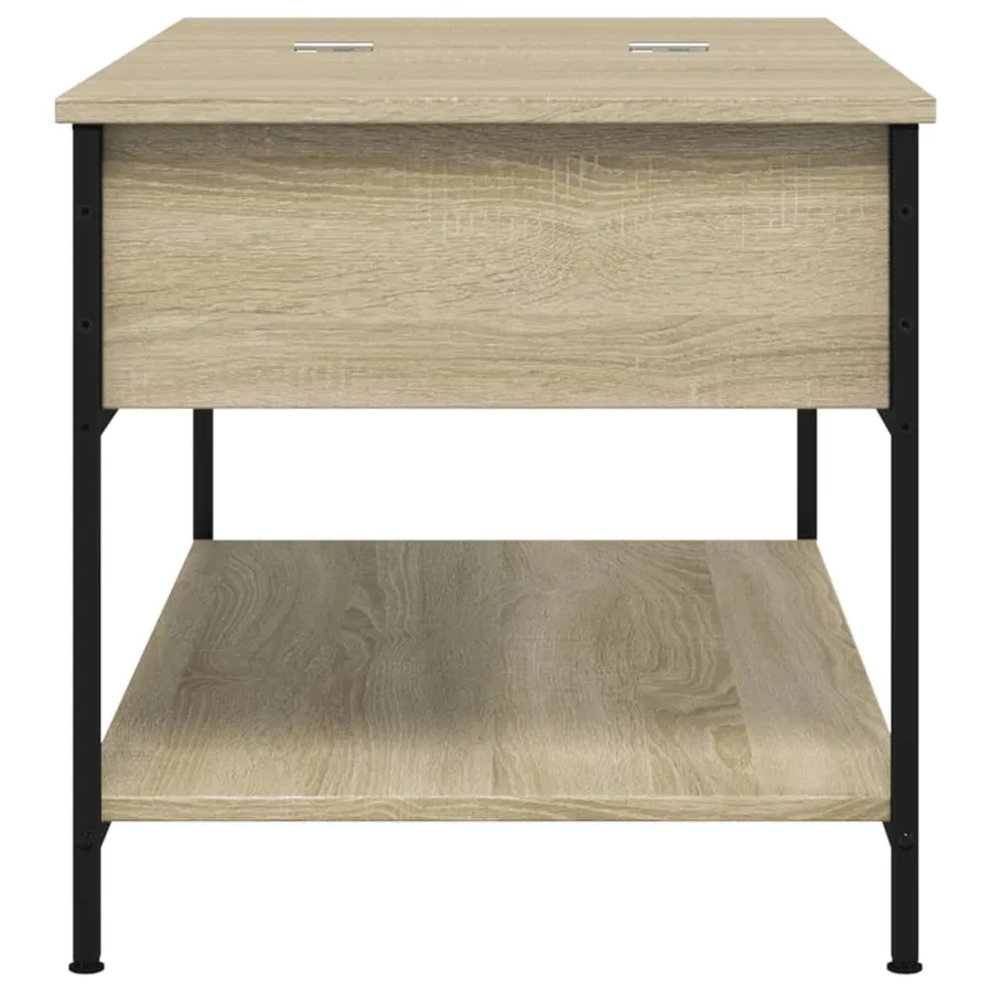 Table basse chêne sonoma 100x50x50cm bois d'ingénierie et métal - 6