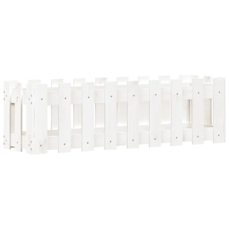 Lit surélevé de jardin design de clôture 100x30x30cm pin massif - 2