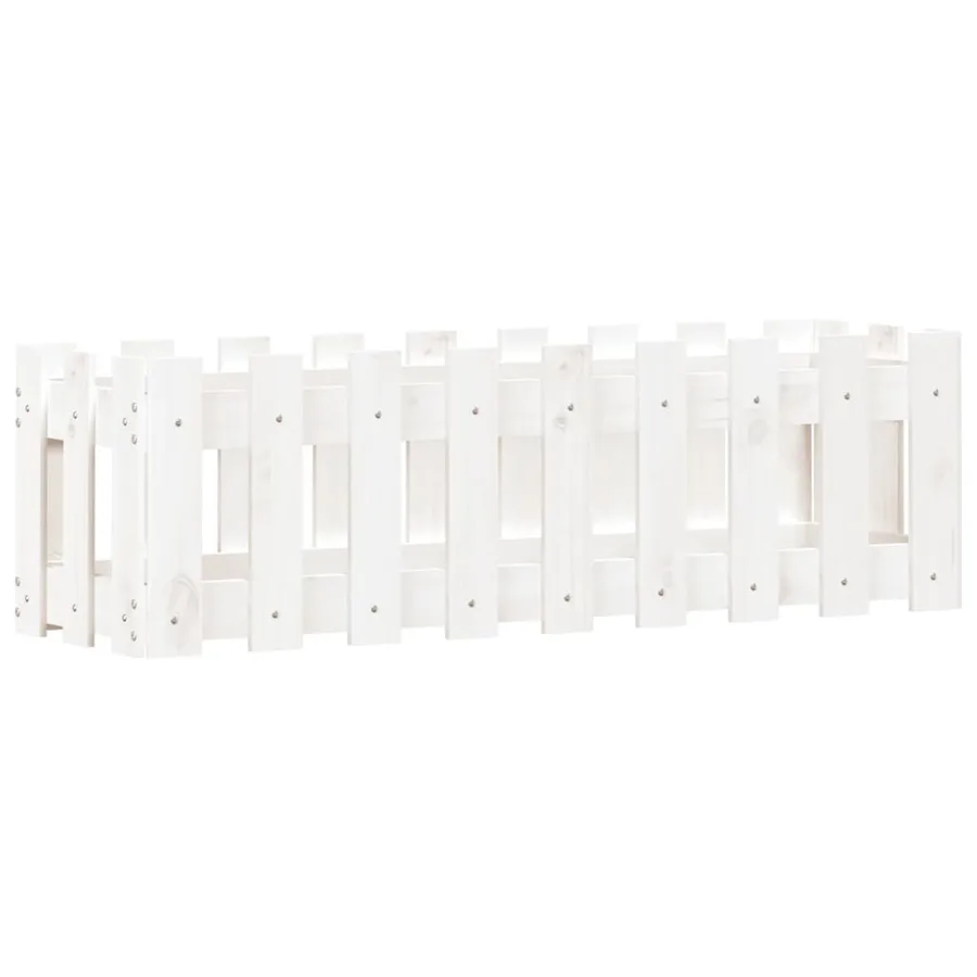 Lit surélevé de jardin design de clôture 100x30x30cm pin massif - 4