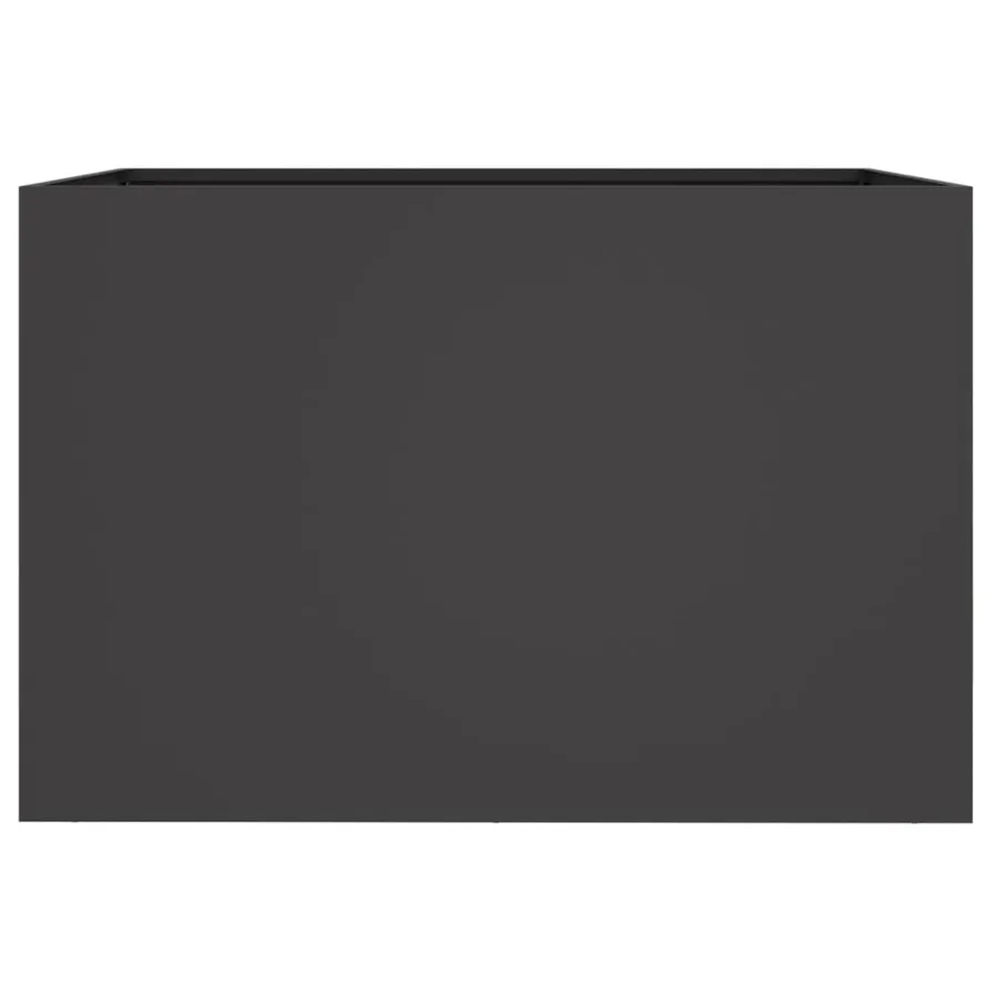 Jardinière noir 62x40x39 cm acier - 5