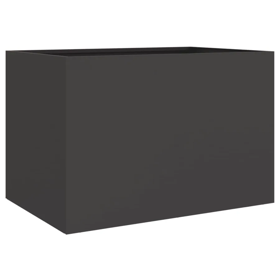 Jardinière noir 62x40x39 cm acier - 7