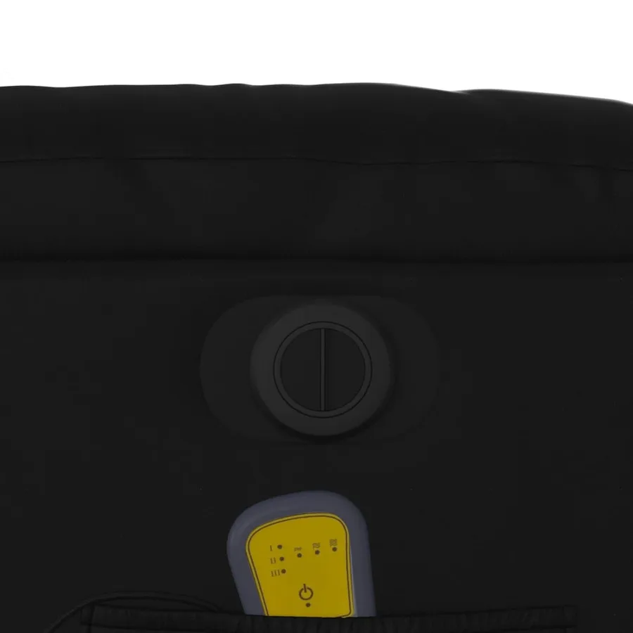 Fauteuil de massage inclinable électrique noir similicuir - 12