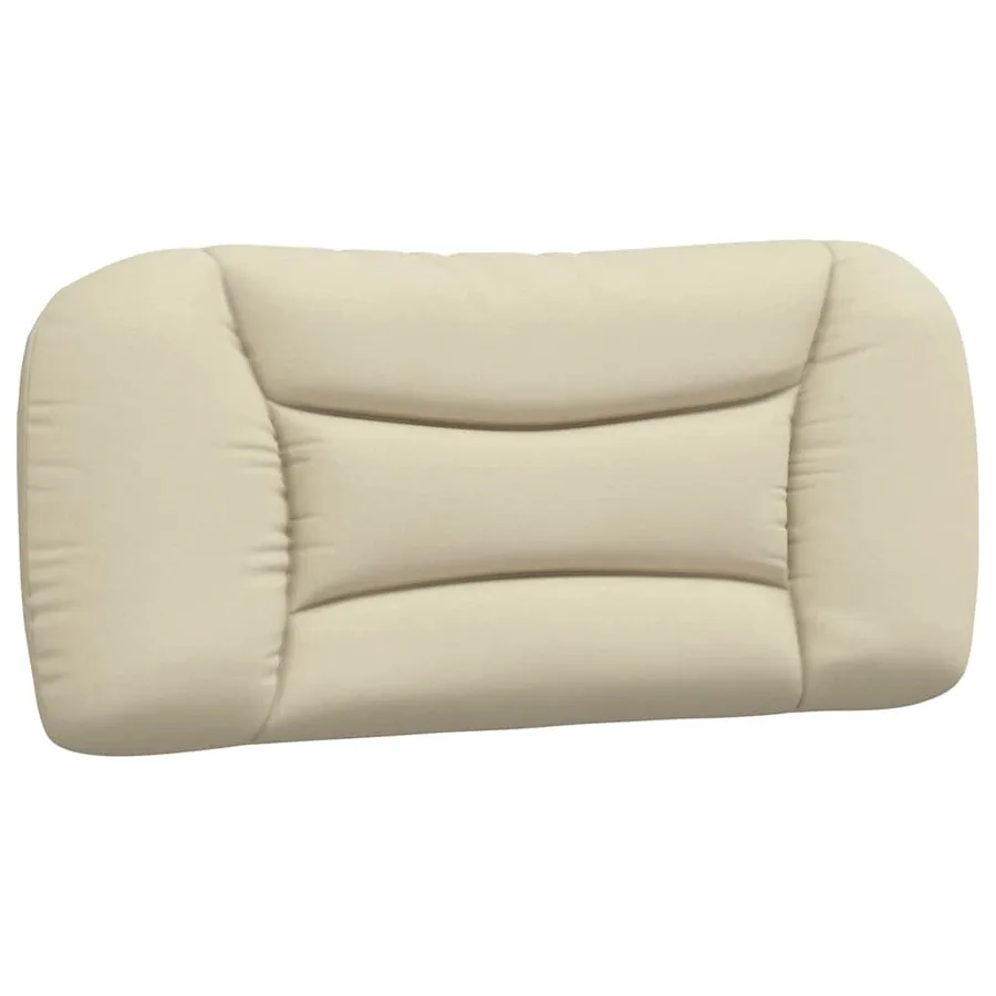 Cadre de lit sans matelas Hvar crème 90x190 cm tissu - 8