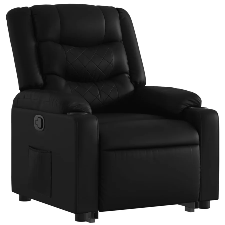 Fauteuil inclinable Noir Similicuir - 4
