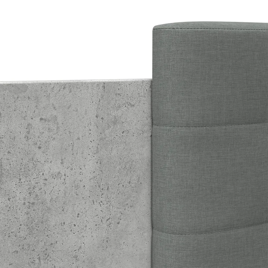 Cadre de lit sans matelas gris béton 75x190 cm - 7