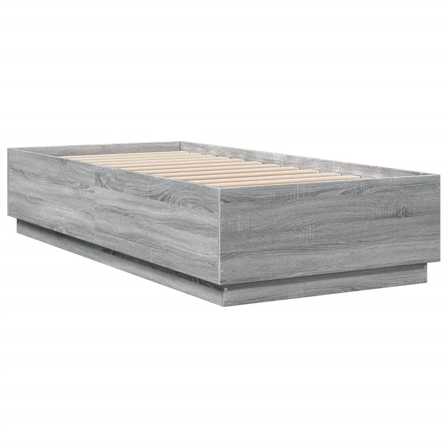 Cadre de lit avec LED sans matelas sonoma gris 90x200 cm - 3