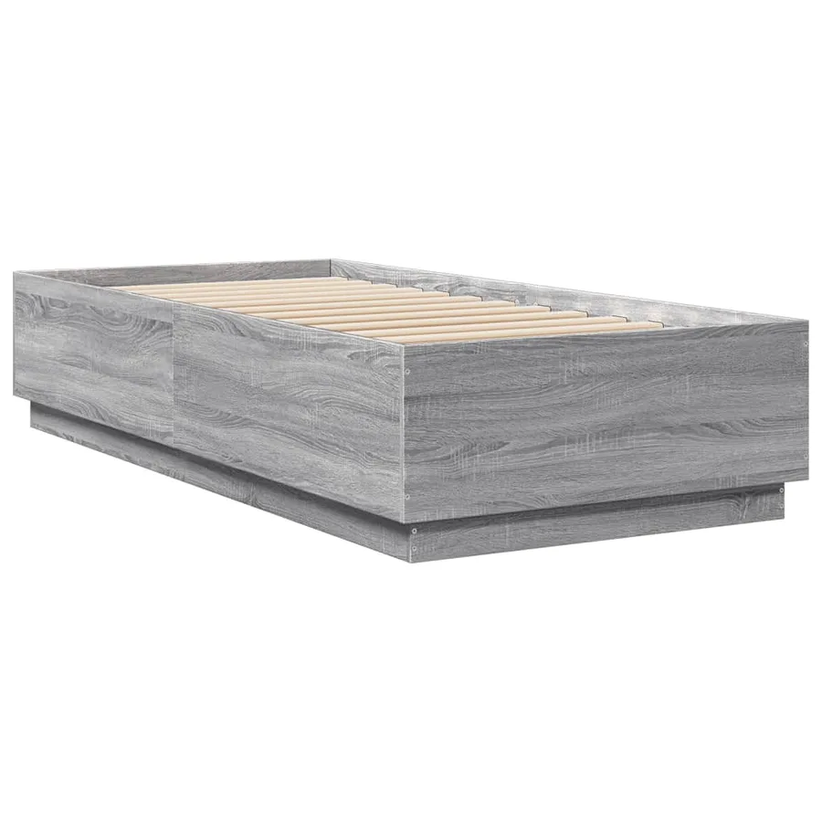 Cadre de lit avec LED sans matelas sonoma gris 90x200 cm - 8