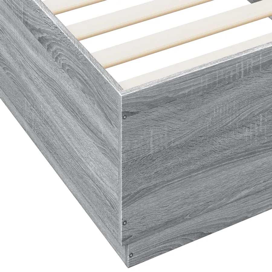 Cadre de lit avec LED sans matelas sonoma gris 90x200 cm - 9