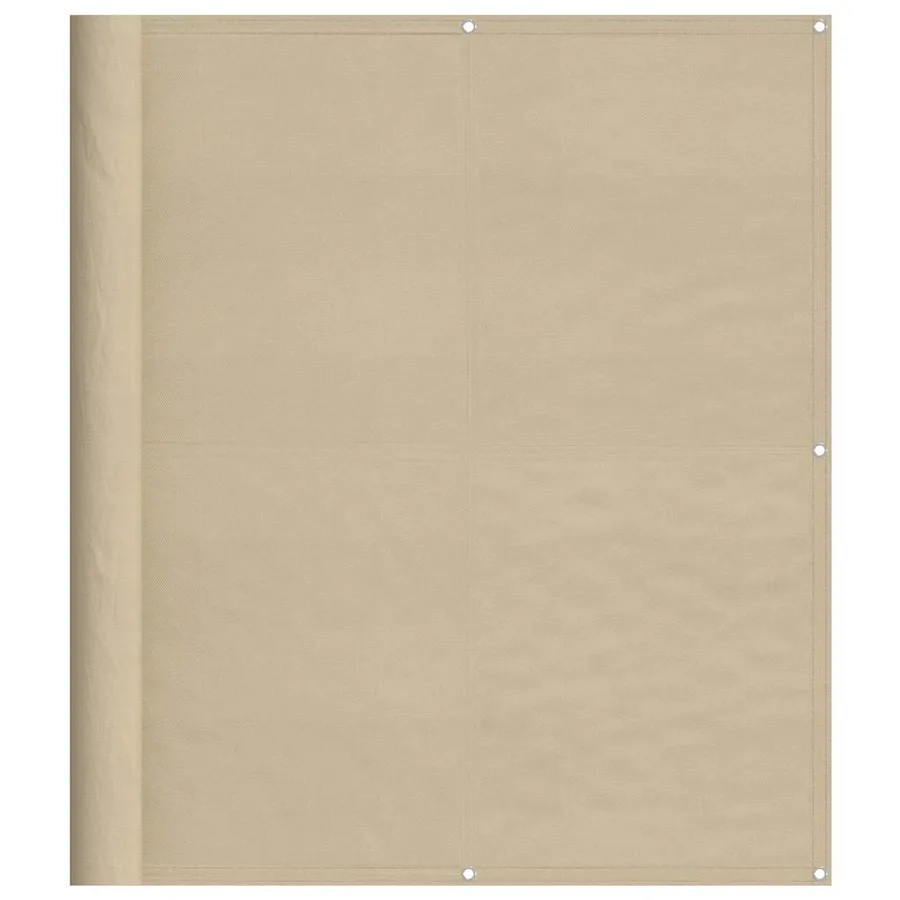 Écran de balcon beige 120x1000 cm 100% polyester oxford - 2